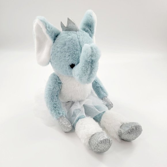 Dan Dee Blue Ballerina Elephant Stuffed Animal Plush With White Tutu Ballet 15" - Picture 3 of 10